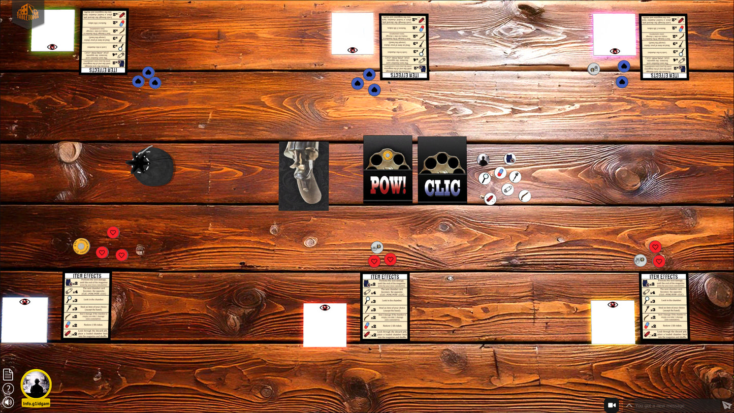 6 player setup Tabletopia